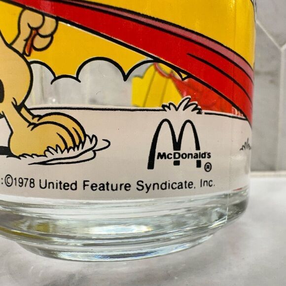 Vintage 1978 McDonald's Garfield and Odie By Jim Davis Glass Mug Multicolor OS - Picture 4 of 4